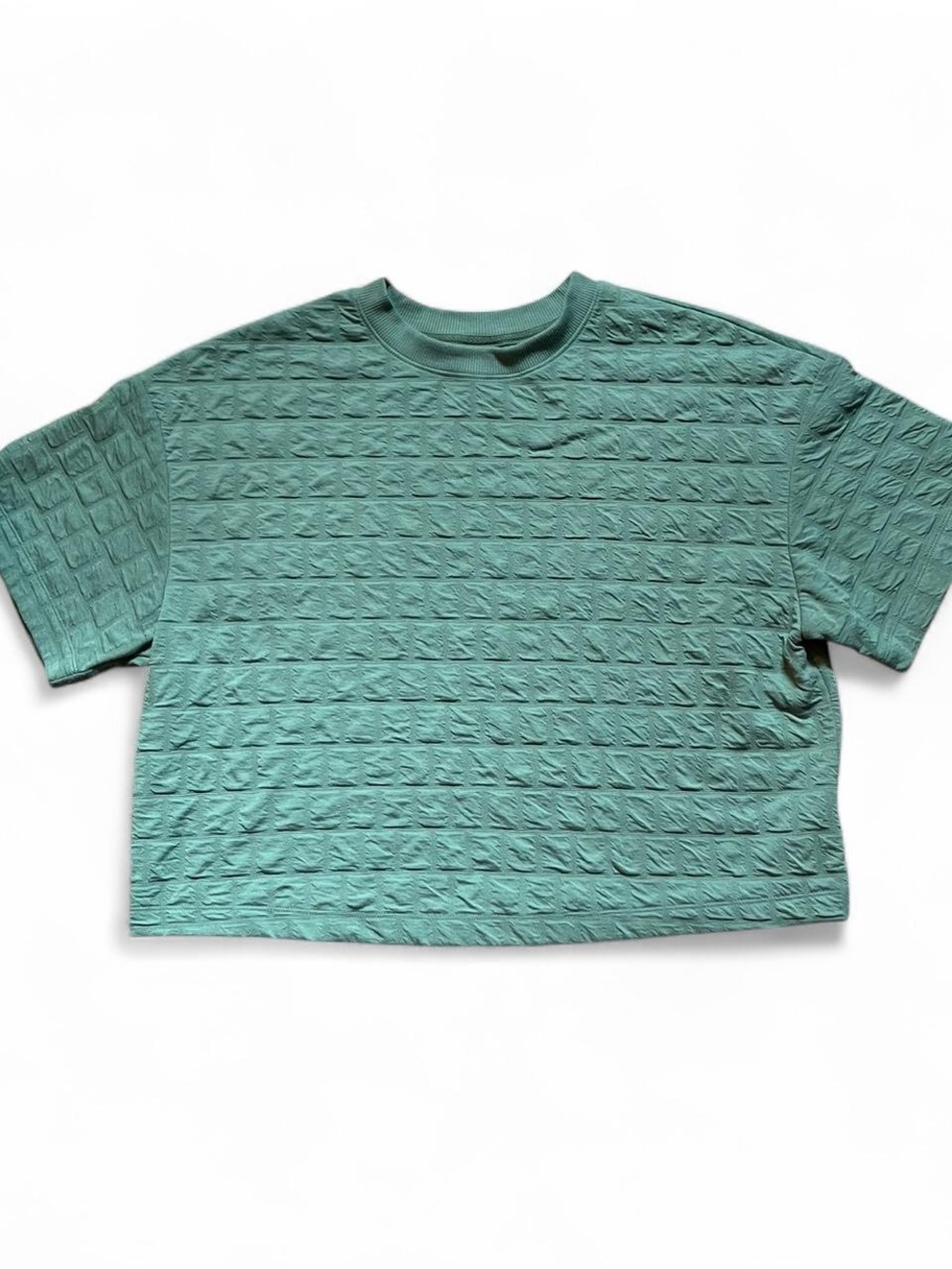 a new day Textured Cropped Tee - Green - Size M